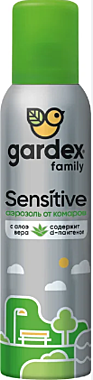 Gardex Family Аэрозоль от комаров SENSETIVE150 мл / 6